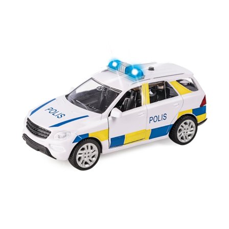 Leksaker Leksaksbil Cars Bilar Bil Police - Polisbil 12cm A Ligh