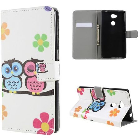 Plånboksfodral Sony Xperia L2 - Ugglor & Blommor