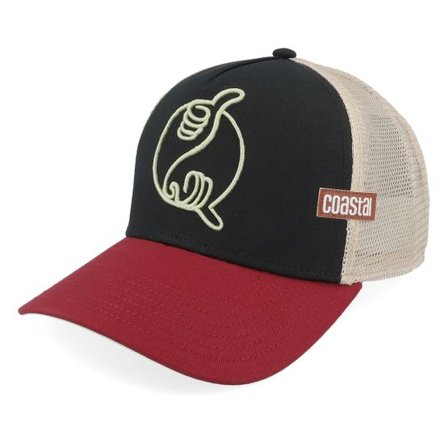 Coastal - Svart trucker Keps - Hft Yinshaka Black/Wine A-Frame Trucker @ Hatstore