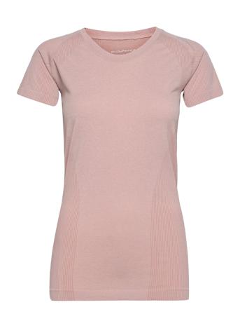 Halen W Seamless S/S Tee T-shirts & Tops Short-sleeved Rosa Endurance