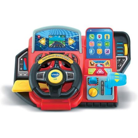 Körsimulator - VTech Super Console Turbo Pilot - Färgskärm - 20 Utbildningsspel - 3 Spellägen