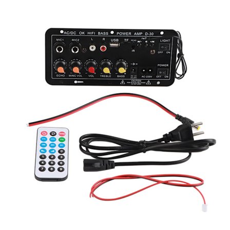 10 tums Bluetooth Stereo Subwoofer Förstärkarbräda Dubbel Mikrofoningång 220V Hemmabio DIY Högtalare