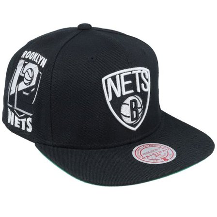 Mitchell & Ness - NBA Svart snapback Keps - Brooklyn Nets Side Jam Black Snapback @ Hatstore