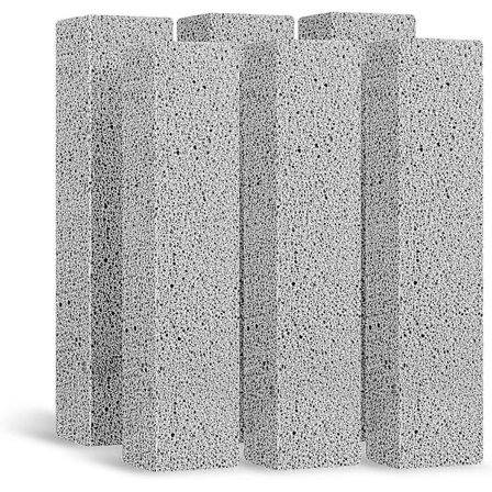 6-pak Pumice Sten til Toiletrensning, Kraftfuld Rengøring af Kalkaflejringer og Hårdt Vand Rande
