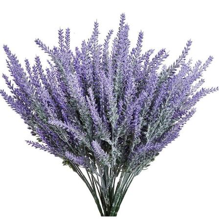 Kunstig lavendel, 12 pakke plastplanter falske blomsterbukett håndverk dekorasjon