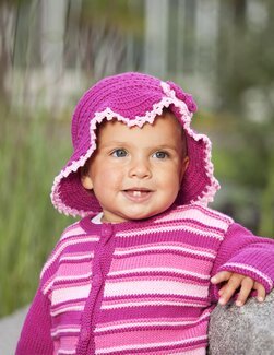 Kofta och virkad hatt Emmie