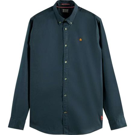 Scotch & Soda Essentials solid shirt , Groen , Heren , Maat: L