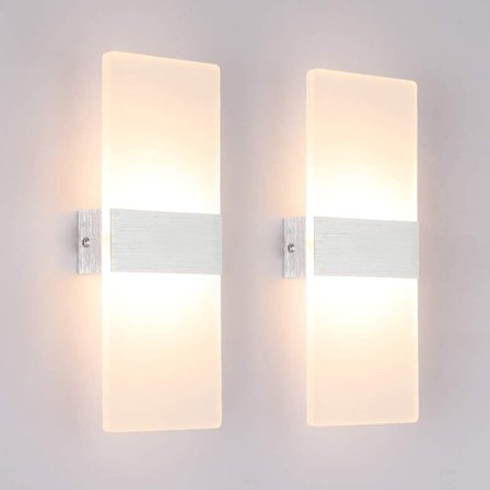 2-pak innendørs vegglampe 12W LED vegglys kreativ design
