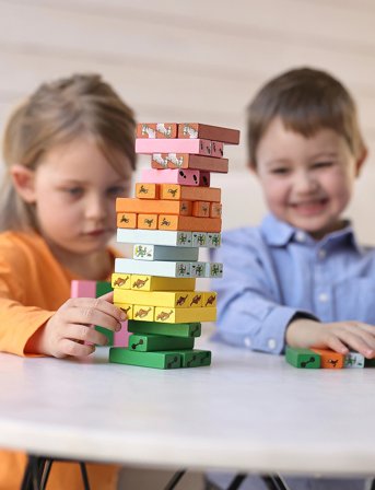 Micki Leksaker Pippi Barnspel Tornspel - Orange - ONE SIZE