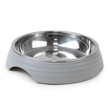 Selected by ZOO - Matskål for katt Ripple Grey S/M, 200 ml, 14x14x3 cm - Katt - Matplass og vannfontener for katt - Matskåler og vannskåler - ZOO.no