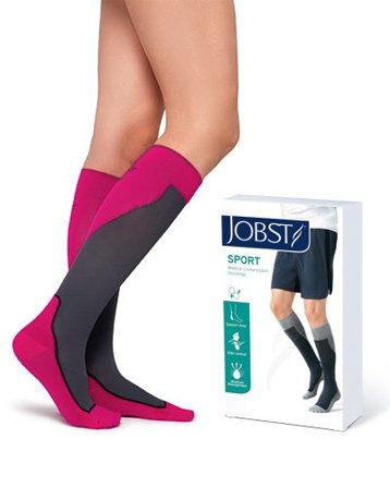 Jobst Sport klasse 1 knestrømpe rosa M, 1 par