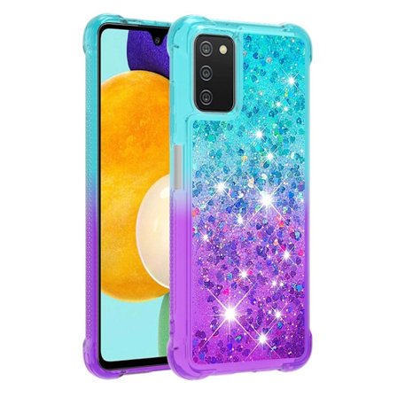 Princess Samsung Galaxy A03s Cover - Himmelblå / Lilla