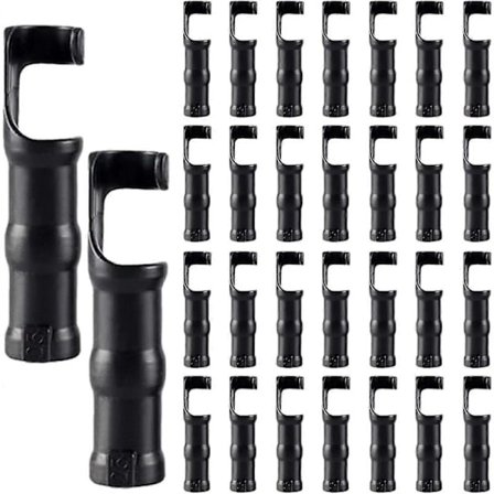 30 stk. Sorte Havekonstruktionsrørklemmer, 25 mm Plastik Snap-klemmer til Drivhusramme PVC-rør Filmklemmer, Havegård