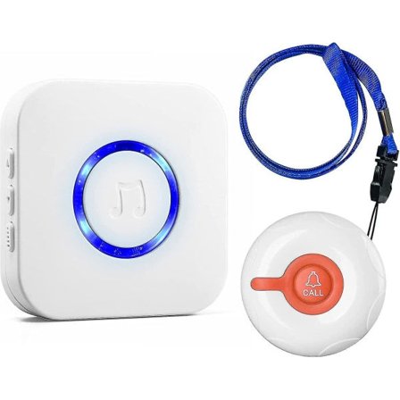 Varslingsknapp for eldre, trådløs omsorgsperson-varsler, ringeknapp for eldre hjemme