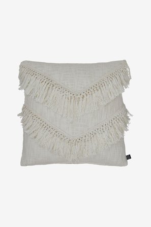 Eightmood - Pudebetræk, Fringles 50x50 cm - Hvid - Pyntepuder & pudebetræk - Fra Homeroom