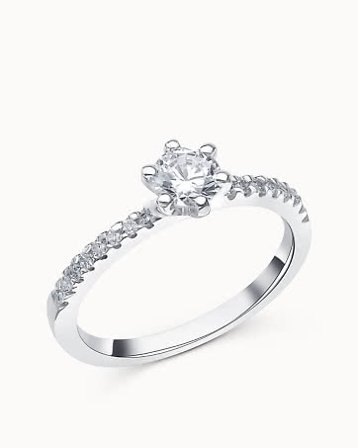 Sidestensring Francine 0.50 Carat 950 Platina - Forlovelsesringer hos Vanbruun