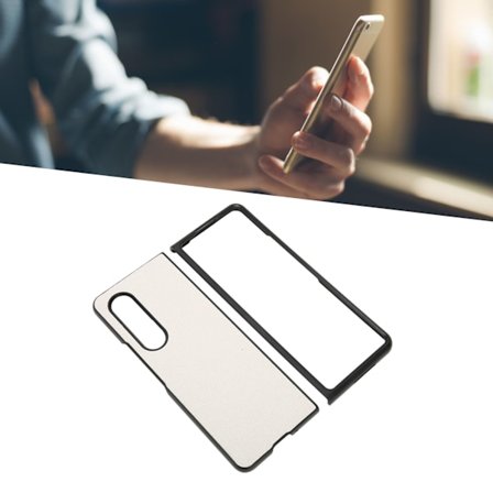 Bling Telefonskal Glittrande Telefonskydd Reptåligt Glitterfodral för Galaxy Z Fold 3 Blixtrande Vitt