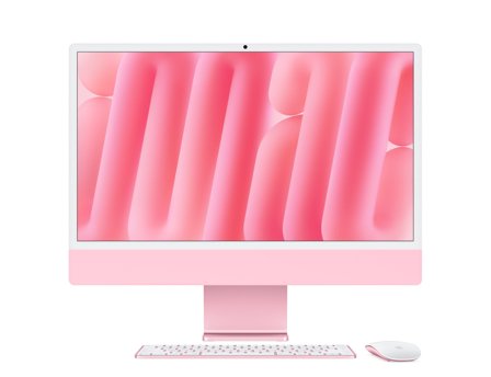 Apple iMac 24" (October 2024), 4.5K Retina display, M4 chip 10CPU/10GPU, 16GB RAM, 256GB SSD, Pink