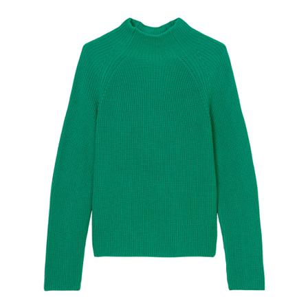 Marc O'Polo Mock-neck knit jumper in a regular fit Grøn, Dame Striktrøjer