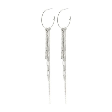 Pilgrim HOPEFUL Kæde Hoop Øreringe Sølvbelagt, Tøj & Bolig, Smykker, Øreringe