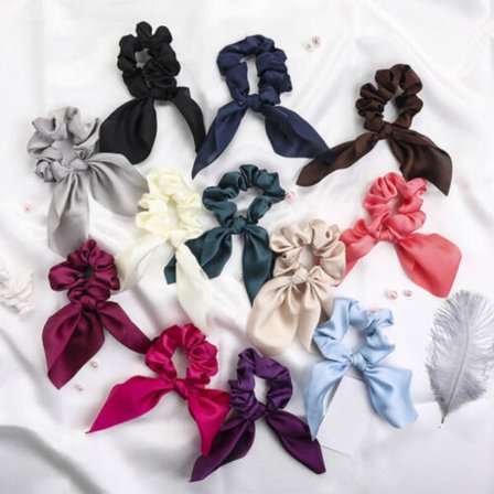 3Pcs Large Thick Strong Satin Hair Scrunchies Ponytail Holder Hair bobble Bands UK %