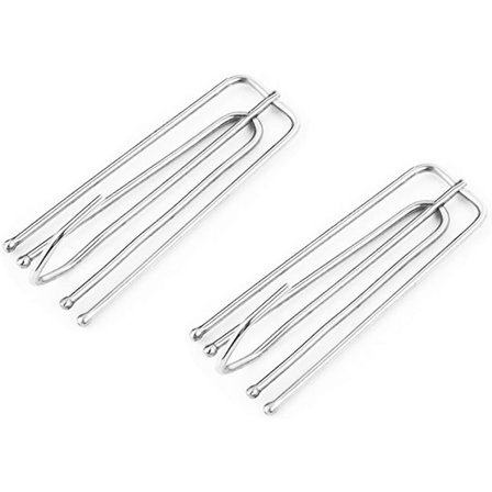 30-pack gardinkrokar i rostfritt stål för veckade gardiner - Kraftiga metallkrokar med djupa tänder för gardiner