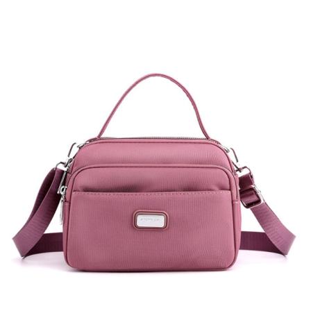 Kvinner Dame veske Utendørs Pendling Uformell messenger bag Stor kapasitet multi-rom Pink