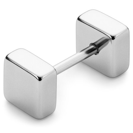 6mm Kvadrat Stud Ørering til mænd - Ørestikker