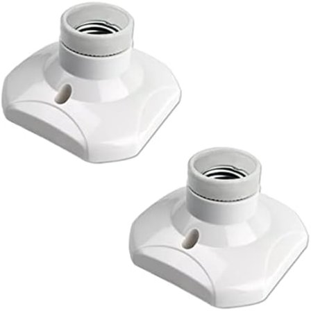 90x55mm E27 Skrue Loftlampefatning til Indendørs Vægslampe, AC 220V, E27 LED Pæreholder, Plastikbase E27 Fatning til G