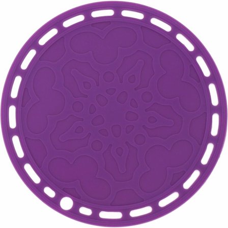 Set med 3 stora runda silikonunderlägg för bord och gryta, mångsidig och flera färger tillgängliga (lila)