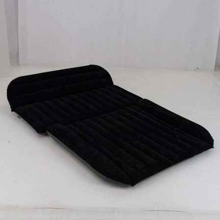 COSTWAY Uppblåsbar Bilsäng med Luftpump, Dubbel-Sidigt Flockat och Transportväska, för Lastbilar Husbilar, 150KG Svart