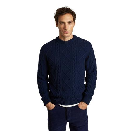 L'Exception Paris Twisted sweater in recycled wool Blå, Herre