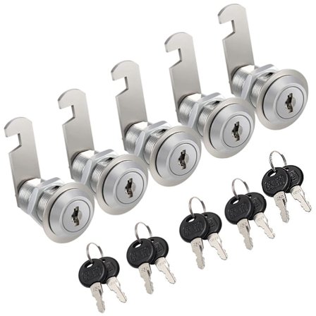 5 stk Sikkerhetslås 30mm Skap Skuffelås Med Postkasse Lås Kombinasjonsylinder Lås Skapdør Lås