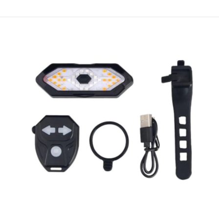 Cykelblinklys og baglygte med lydeffekter, trådløs fjernbetjening