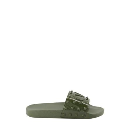 Valentino Garavani Pool Sliders , Groen , Heren , Maat: 44 EU
