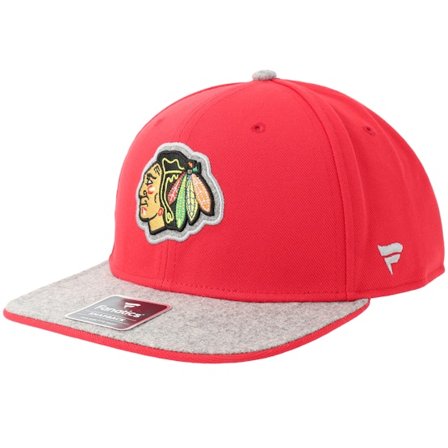 Fanatics - Rojo snapback Gorra - Chicago Blackhawks Loden Flat Brim Red/Gray Snapback @ Hatstore