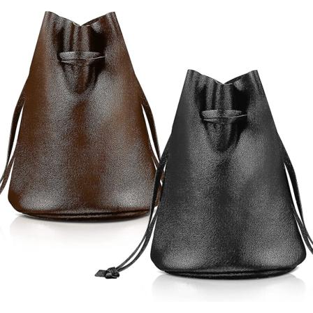 Kunstlæder Snørepose, Møntpung, Medicinpung, Mobiltelefonetui Gave