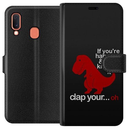Yhteensopiva Lompakkokotelo Samsung Samsung Galaxy A20e Dinosaurus