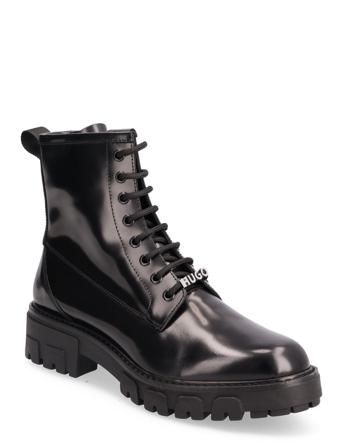 Axel Lacebootie-Br Shoes Boots Ankle Boots Laced Boots Svart HUGO