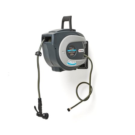 Water hose reel, 20m, incl. spray gun