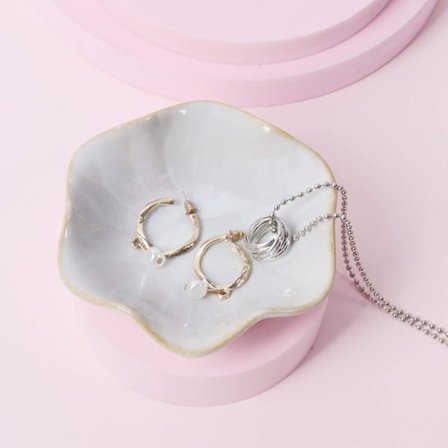 Ceramic Jewelry Dish, Small Ceramic Ring Dish, Plate Tray Decoration