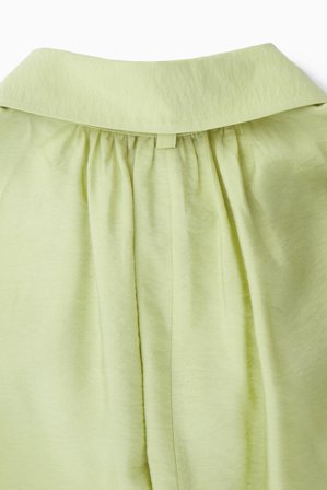 COS Women's Bow Sleeveless Midi Shirt Dress in Green