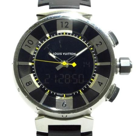 Louis Vuitton Vintage, Pre-owned Stainless Steel watches Zwart, Dames, Maat:ONE Size