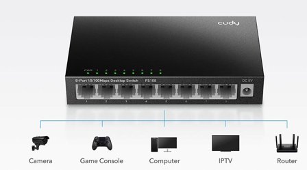 Cudy FS108 8-Port 10/100 Desktop Switch
