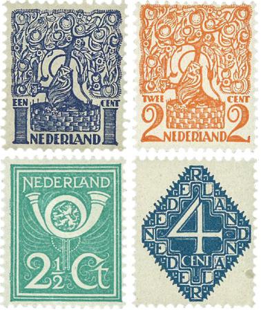 Holland 1923 - NVPH 110-113 - Ubrugt