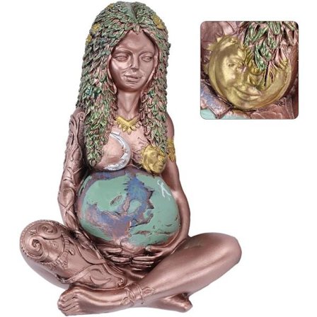 Harts Resinstatyett av Moder Jord, Trädgårdsdekoration, Gudinnestatue