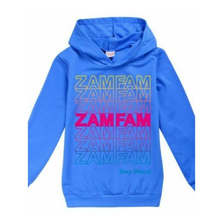 Kids ZAMFAM Print Hoodie Pullover Topp Jumper Hettegenser