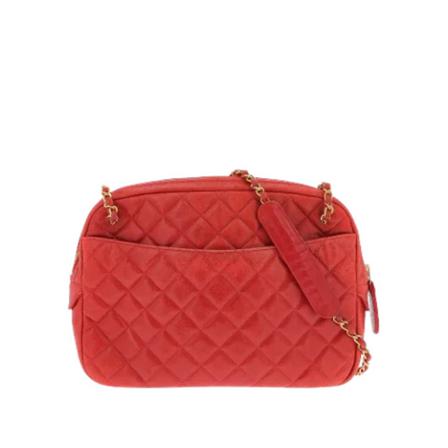 Chanel Vintage Pre-owned Shoulder Väska röd, Dam Vintage Väskor, Dam, Storlek: ONE SIZE