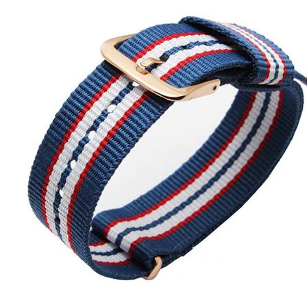 NATO-rem til dameur 18 mm guld spænde