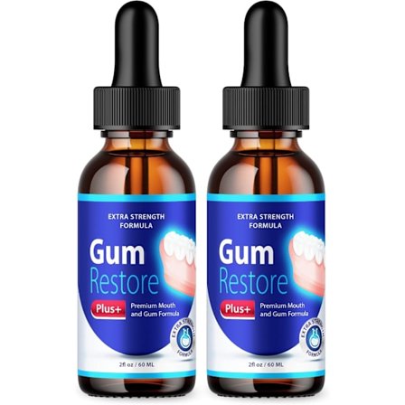 (2-pakning) Gum Restore Plus flytende dråper munnskyll (118 ml)
